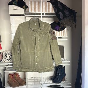 Jacket s/p military flare, soft fabric, olive,roomy, comfortable